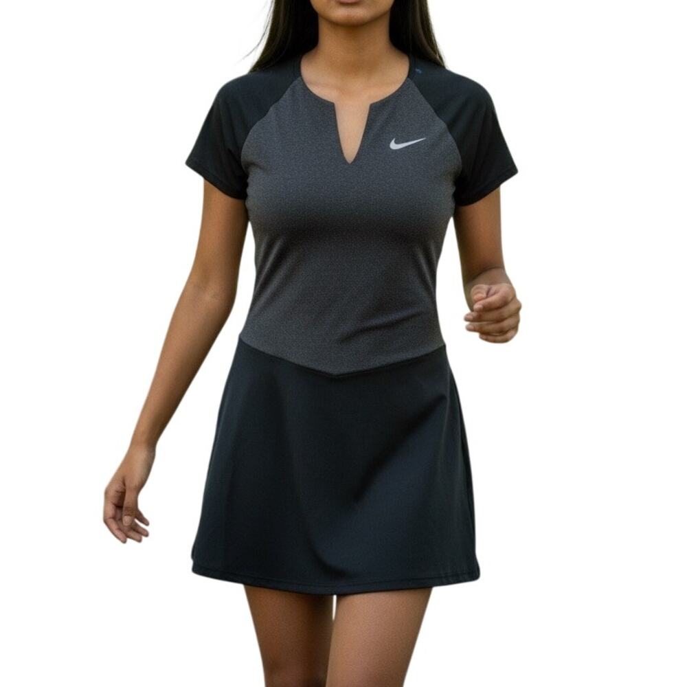 Nike Golf Innovation Links Athletic Mini Dress Small Black Performance